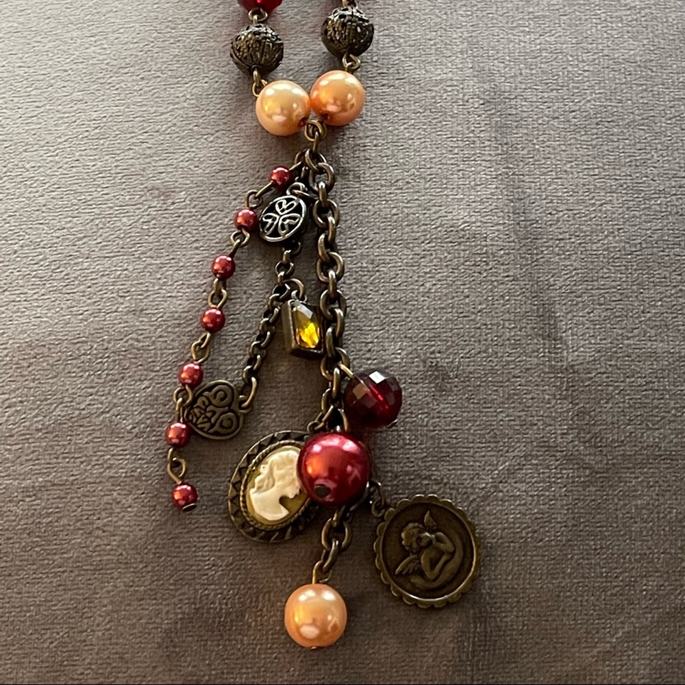 Beaded Negilee Style Necklace with Charms